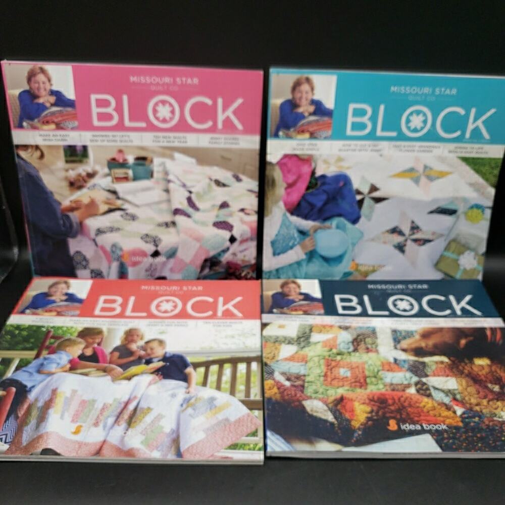 Missouri Star Quilt Co Block Magazine Volume 3 Issues 1–3 & 6 Quilting Lot of 4